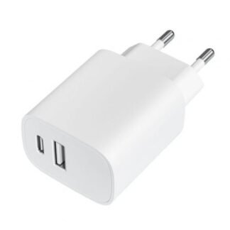 Cargador de pared leotec lecsph20w2w/ 1xusb tipo-c/ 1xusb/ 20w