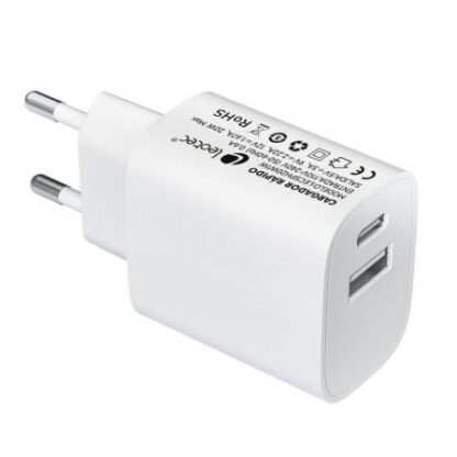 Cargador de pared leotec lecsph20w2w/ 1xusb tipo-c/ 1xusb/ 20w - Imagen 2