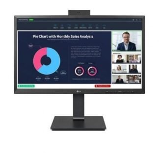 Monitor profesional lg 24bp75cp-b 23.8"/ full hd/ webcam/ multimedia/ regulable en altura/ negro