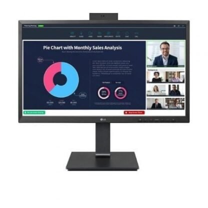 Monitor profesional lg 24bp75cp-b 23.8"/ full hd/ webcam/ multimedia/ regulable en altura/ negro