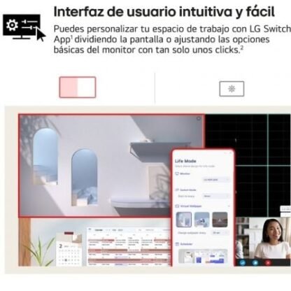 Monitor profesional polivalente lg ultrafine 27us500-w 27"/ 4k/ multimedia/ blanco - Imagen 3