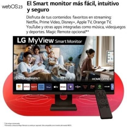 Smart monitor lg myview 32sr50f-b 31.5"/ full hd/ multimedia/ smart tv/ negro - Imagen 2