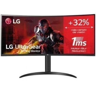 Monitor gaming ultrapanorámico curvo lg ultragear 34wp65cp-b 34"/ wqhd/ 1ms/ 160hz/ va/ multimedia/ negro