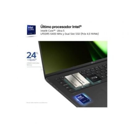 Portátil lg gram 14z90s-v.ap55b intel core ultra 5-125h/ 16gb/ 512b ssd/ 14"/ win11 pro - Imagen 2