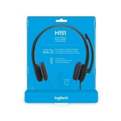 Auriculares logitech h151/ con micrófono/ jack 3.5/ negros - Imagen 4