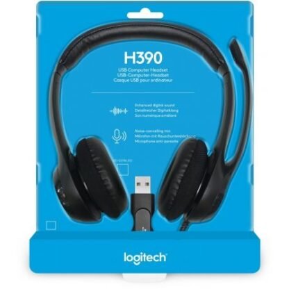 Auriculares logitech h390/ con micrófono/ usb/ negros - Imagen 3