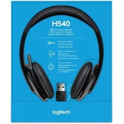Auriculares logitech h540/ con micrófono/ usb/ negros - Imagen 5