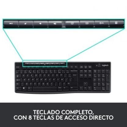 Teclado y ratón inalámbricos logitech wireless combo mk270 - Imagen 5