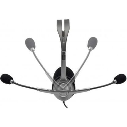 Auriculares logitech h110/ con micrófono/ jack 3.5/ plateados - Imagen 4