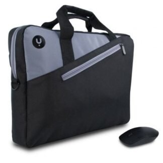 Maletín + ratón inalámbrico monray master kit para portátiles hasta 15.6"/ negro