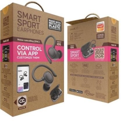 Auriculares deportivos bluetooth muvit io smart true wireless sport enc con estuche de carga/ autonomía 6h/ negros - Imagen 5