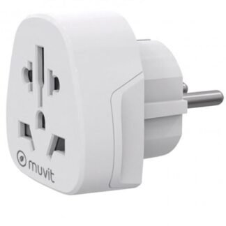 Enchufe universal muvit for change mcadp0007/ 1 toma de corriente/ blanco