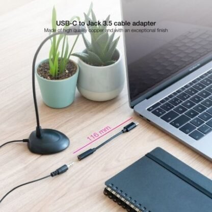 Conversor usb tipo-c nanocable 10.24.1205/ usb tipo-c macho - jack 3.5 hembra - Imagen 3
