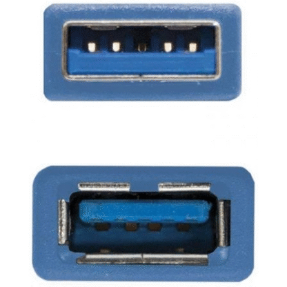 Cable alargador usb 3.0 nanocable 10.01.0902-bl/ usb macho - usb hembra/ 2m/ azul - Imagen 3