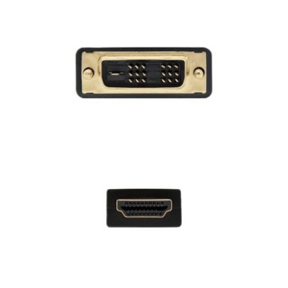Cable hdmi nanocable 10.15.0502/ dvi macho - hdmi macho/ 1.8m/ negro - Imagen 2