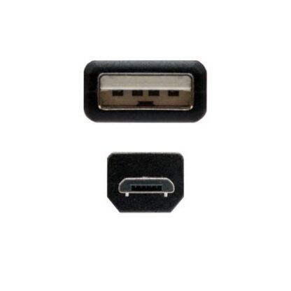 Cable usb 2.0 nanocable 10.01.0500/ usb macho - microusb macho/ 80cm/ negro - Imagen 3