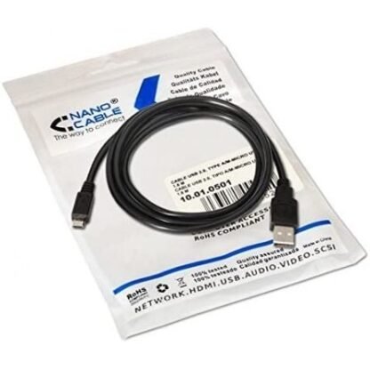 Cable usb 2.0 nanocable 10.01.0501/ usb macho - microusb macho/ 1.8m/ negro - Imagen 4
