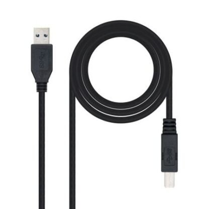 Cable usb 3.0 impresora nanocable 10.01.0802-bk/ usb tipo-b macho - usb macho/ 2m/ negro - Imagen 2
