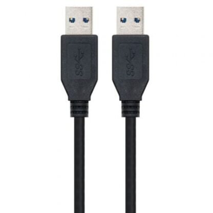 Cable usb 3.0 nanocable 10.01.1001-bk/ usb macho - usb macho/ 1m/ negro - Imagen 2