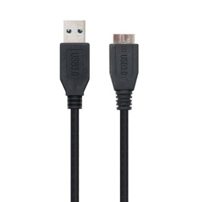 Cable usb 3.0 nanocable 10.01.1101-bk/ usb macho - microusb macho/ 1m/ negro - Imagen 3