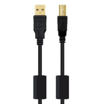 Cable usb 2.0 impresora nanocable 10.01.1202/ usb tipo-b macho - usb macho / 2m/ negro - Imagen 2