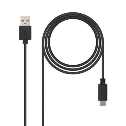 Cable usb 2.0 nanocable 10.01.2102/ usb tipo-c macho - usb macho/ 2m/ negro - Imagen 2