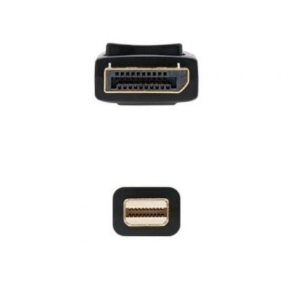 Cable mini displayport nanocable 10.15.2402/ mini displayport macho - displayport macho/ 2m/ negro - Imagen 3