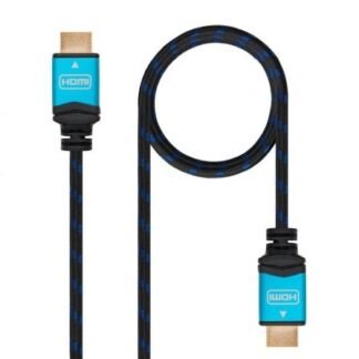 Cable hdmi 2.0 4k nanocable 10.15.3700/ hdmi macho - hdmi macho/ 50cm/ negro y azul