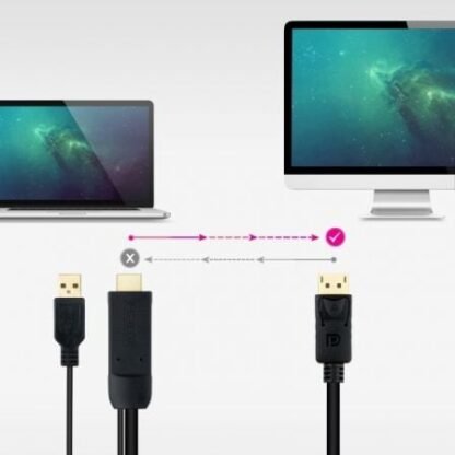 Cable conversor nanocable 10.15.4352/ hdmi macho - displayport macho/ 1.8m/ negro - Imagen 3