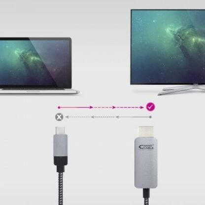 Cable conversor nanocable 10.15.5102/ usb tipo-c macho - hdmi macho/ 1.8m/ negro - Imagen 4