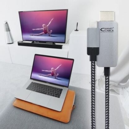 Cable conversor nanocable 10.15.5102/ usb tipo-c macho - hdmi macho/ 1.8m/ negro - Imagen 5