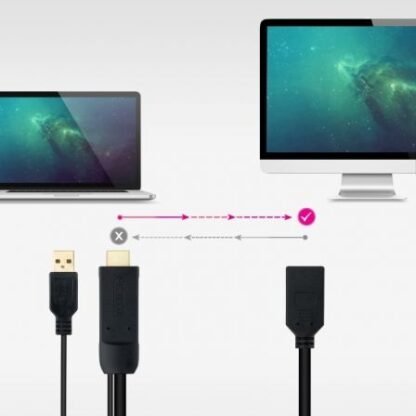 Cable conversor nanocable 10.16.0205/ hdmi macho - displayport hembra/ 20cm/ negro - Imagen 3