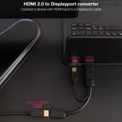 Cable conversor nanocable 10.16.0205/ hdmi macho - displayport hembra/ 20cm/ negro - Imagen 4