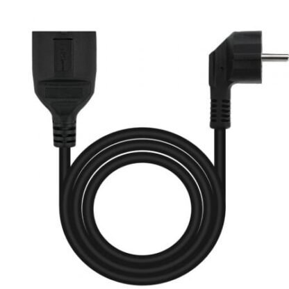Cable alargador de corriente nanocable 10.22.0603-bk/ schuko hembra - schuko macho/ 3m/ negro - Imagen 2