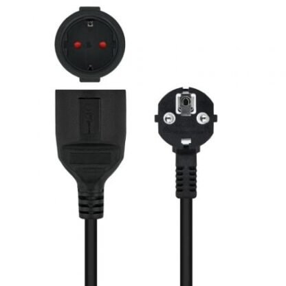Cable alargador de corriente nanocable 10.22.0603-bk/ schuko hembra - schuko macho/ 3m/ negro - Imagen 3