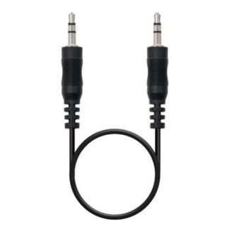 Cable estéreo nanocable 10.24.0100/ jack 3.5 macho - jack 3.5 macho/ 30cm/ negro