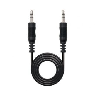 Cable estéreo nanocable 10.24.0105/ jack 3.5 macho - jack 3.5 macho/ 5m/ negro