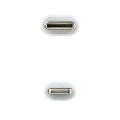Cable usb 2.0 tipo-c lightning nanocable 10.10.0600/ usb tipo-c macho - lightning macho/ 50cm/ blanco - Imagen 3