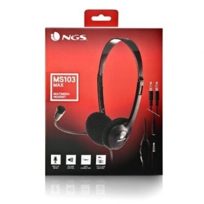 Auriculares ngs ms103 max/ con micrófono/ jack 3.5/ negros - Imagen 5