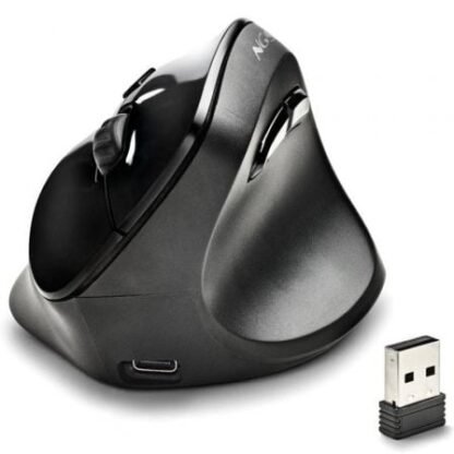 Ratón vertical inalámbrico ngs evo moksha/ batería recargable/ hasta 2400 dpi