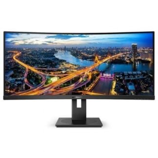 Monitor profesional ultrapanorámico curvo philips 346b1c 34"/ wqhd/ multimedia/ regulable en altura/ negro