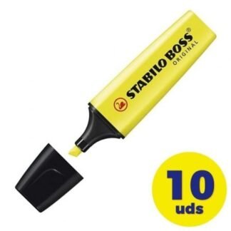 Caja de marcadores fluorescentes stabilo boss original/ 10 unidades/ amarillos