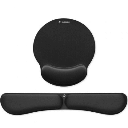 Pack de reposamuñecas y alfombrilla ergonómica subblim ergo memoryflex