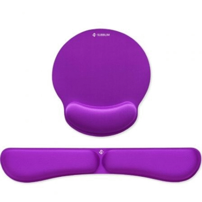 Pack de reposamuñecas y alfombrilla ergonómica subblim ergo memoryflex/ purpura