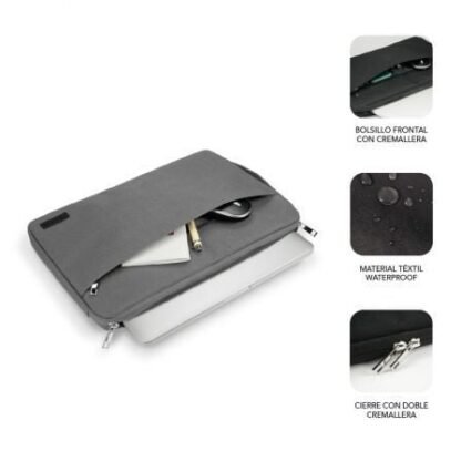 Funda subblim urban laptop sleeve para portátiles hasta 15.6"/ gris - Imagen 4