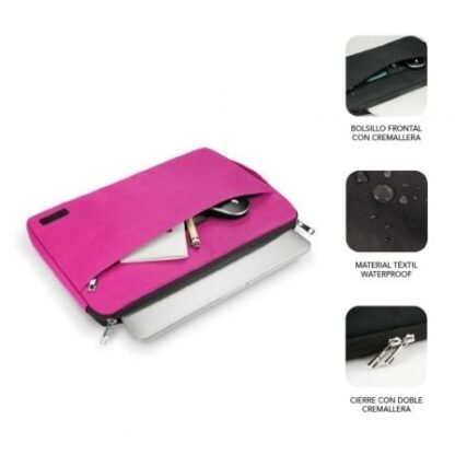 Funda subblim urban laptop sleeve para portátiles hasta 15.6"/ rosa - Imagen 2