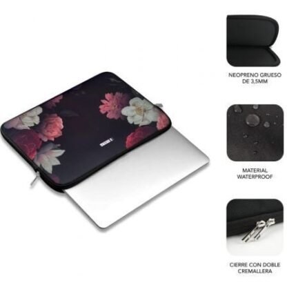 Funda subblim trendy sleeve neo flowers para portátiles hasta 15.6" - Imagen 2