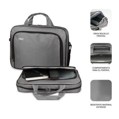 Maletín subblim oxford para portátiles hasta 16"/ gris - Imagen 2