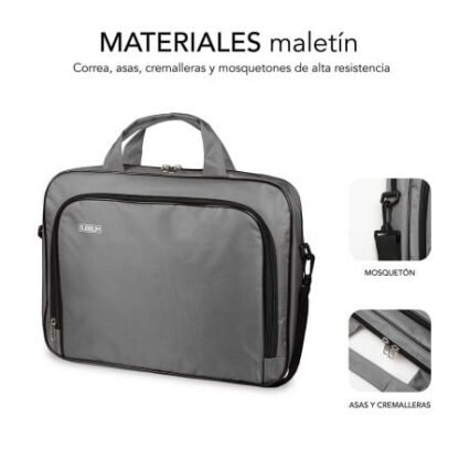 Maletín subblim oxford para portátiles hasta 16"/ gris - Imagen 3