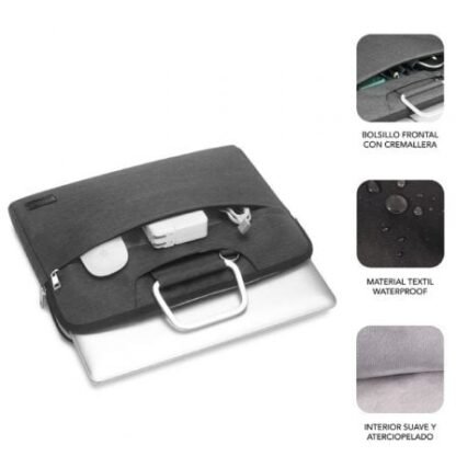 Maletín subblim business para portátiles 13.3-14"/ gris - Imagen 2
